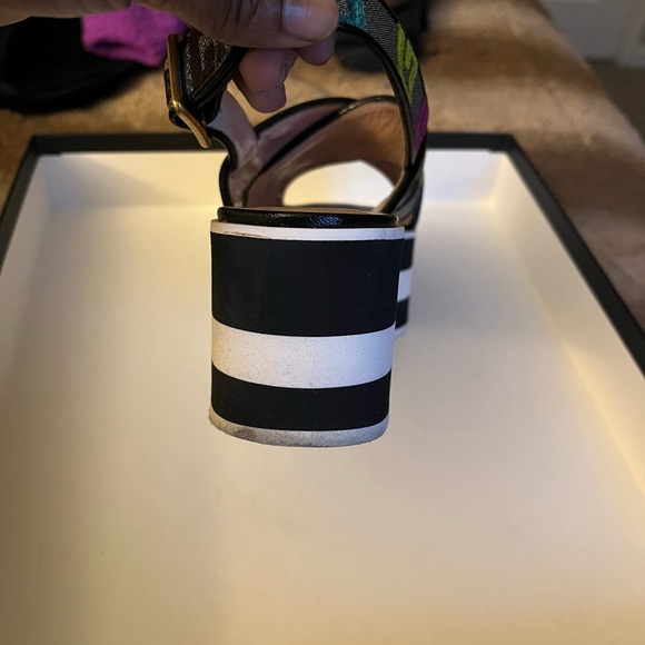 Gucci T. Velvet GG LUREX CUBE SKIPPER MULTICOLOR SANDALS 36.5 - Picture 9 of 15